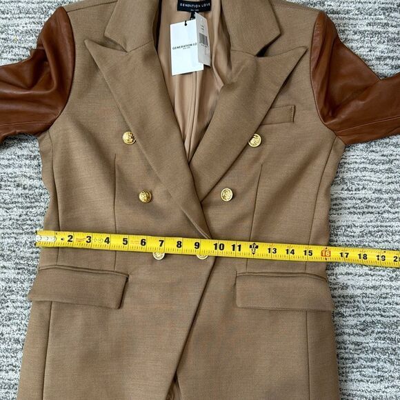 NWT Generation Love Enzo Blazer Camel Tan Small - Picture 10 of 14